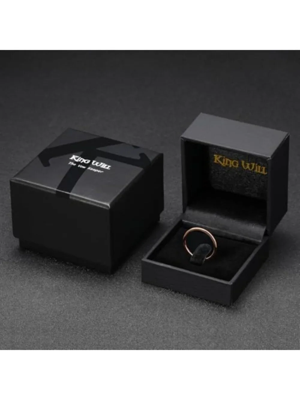 Tungsten Carbide Wedding Band Ring for Men & Women, 24k Gold & Rose Gold Finish